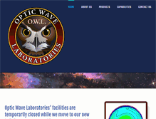 Tablet Screenshot of opticwavelabs.com